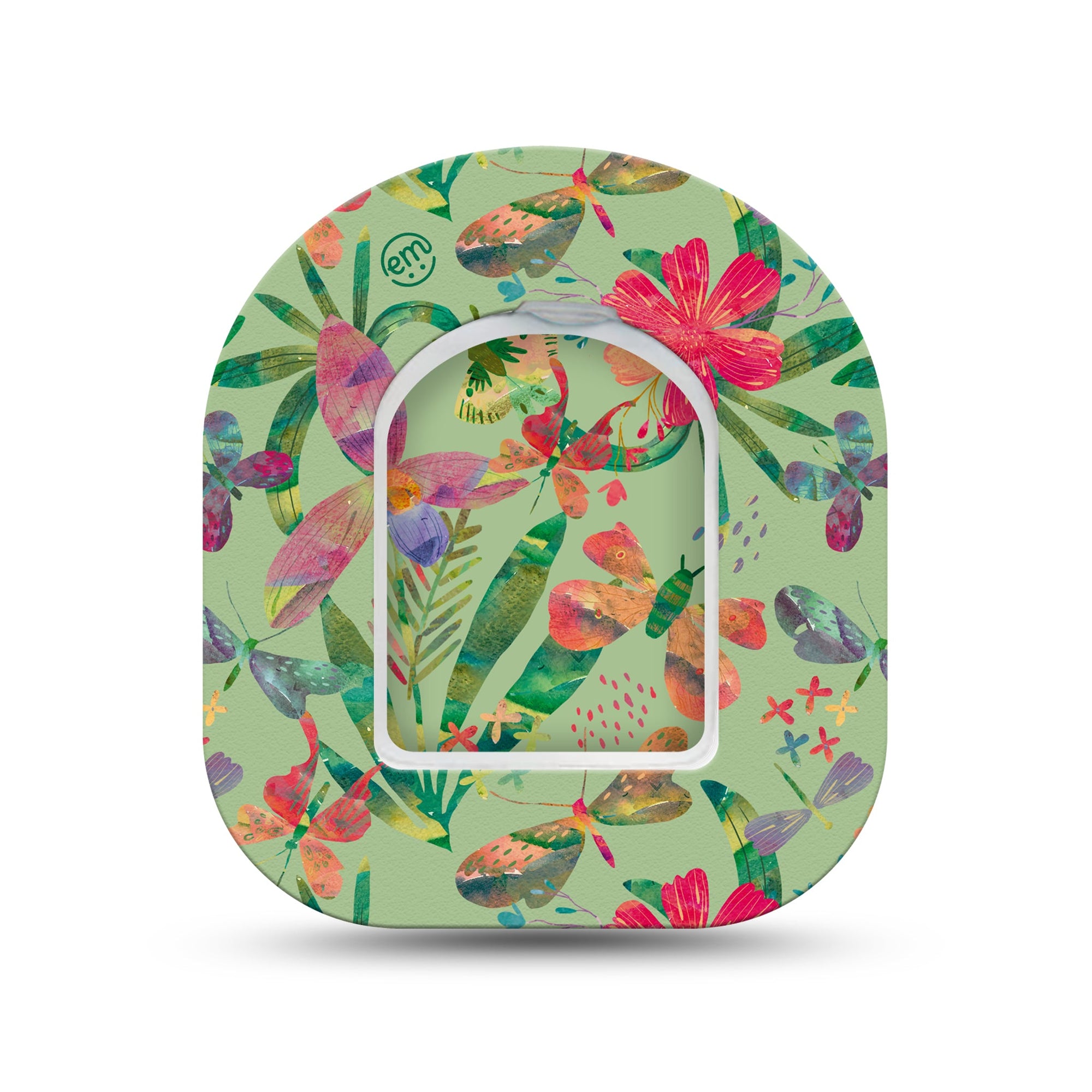 ExpressionMed Garden Butterflies Pod Mini Tape Single Sticker and Single Tape, Botanical Elegance Adhesive Tape Pump Design