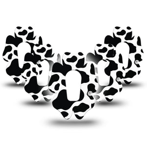 ExpressionMed Cow Print G6 Flower 5-Pack, Spotted Pattern, CGM Adhesive Patch Design