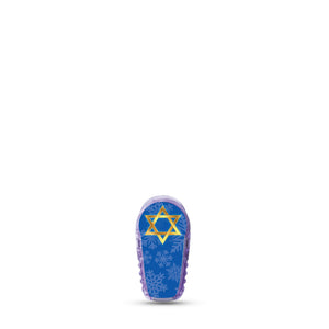 ExpressionMed Hannukuah Star of David Dexcom G6 Sticker Six Pointed Figure, CGM Vinyl Sticker Design
