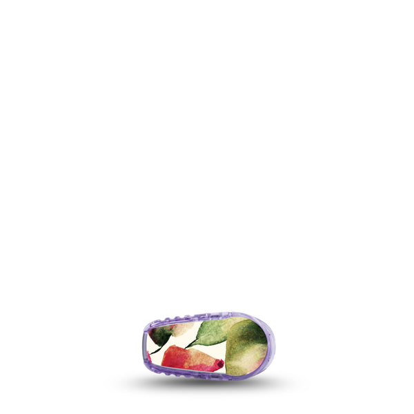 ExpressionMed Floral Romance Dexcom G6 Sticker Watercolor ivory classical paint pink flowers, CGM Vinyl Sticker design