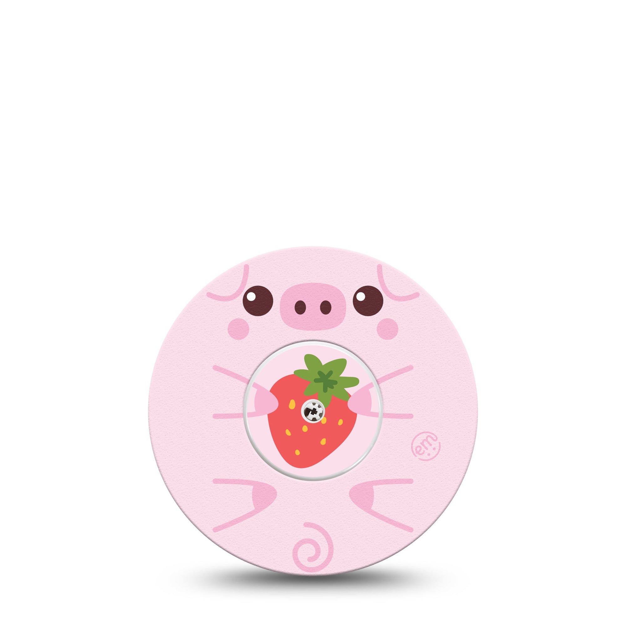 ExpressionMed Strawberry Piglet Freestyle Libre Sticker and Tape piglet treats Adhesive STticker and Tape Design Continuous Glucose Monitor Design, Abbott Lingo