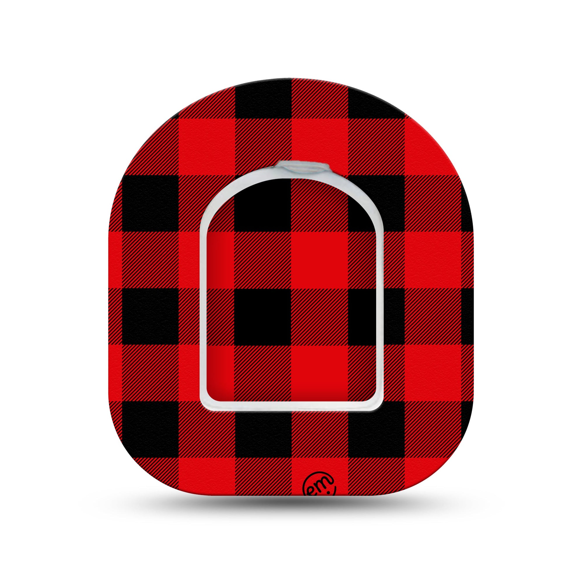 ExpressionMed Lumberjack Pod Mini Tape Single Sticker and Single Tape, Plaid Pattern Overlay Patch Pump Design