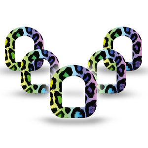 ExpressionMed Multicolored Cheetah Print Pod Mini Tape 5-Pack, Vibrant Animal Print Overlay Tape Pump Design