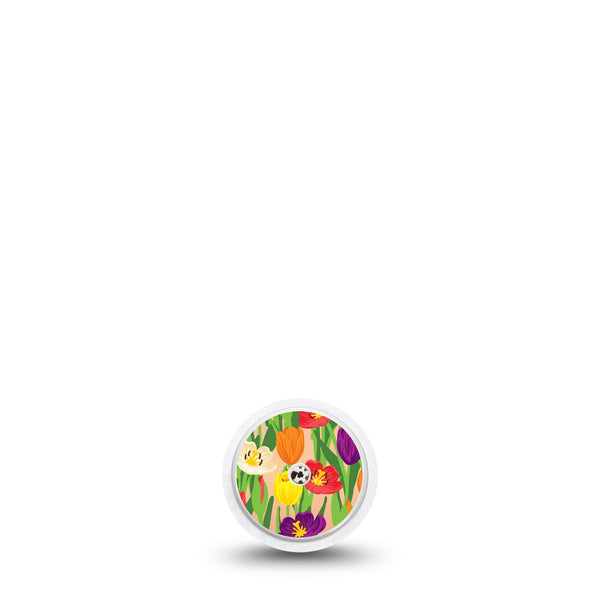 ExpressionMed Tulips Freestyle Libre Transmitter Sticker, Single Sticker Only, Blooming Tulips, CGM Vinyl Sticker Design, Abbott Lingo