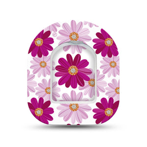 ExpressionMed Brilliant Daisies Pod Mini Tape Single Sticker and Single Tape, Sunny Petals Patch Pump Design