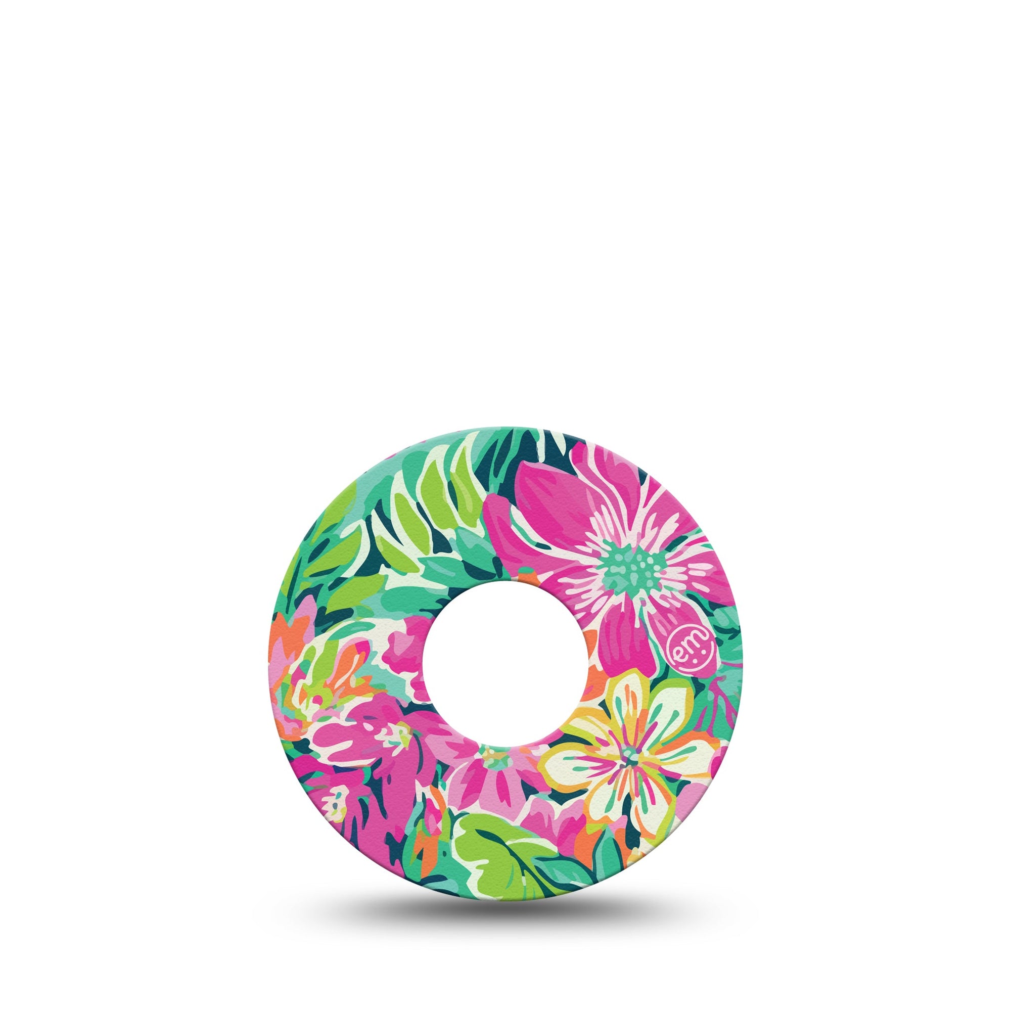 ExpressionMed Tropic Burst Libre 3 Tape Floral Blossoms, CGM Plaster Patch Design