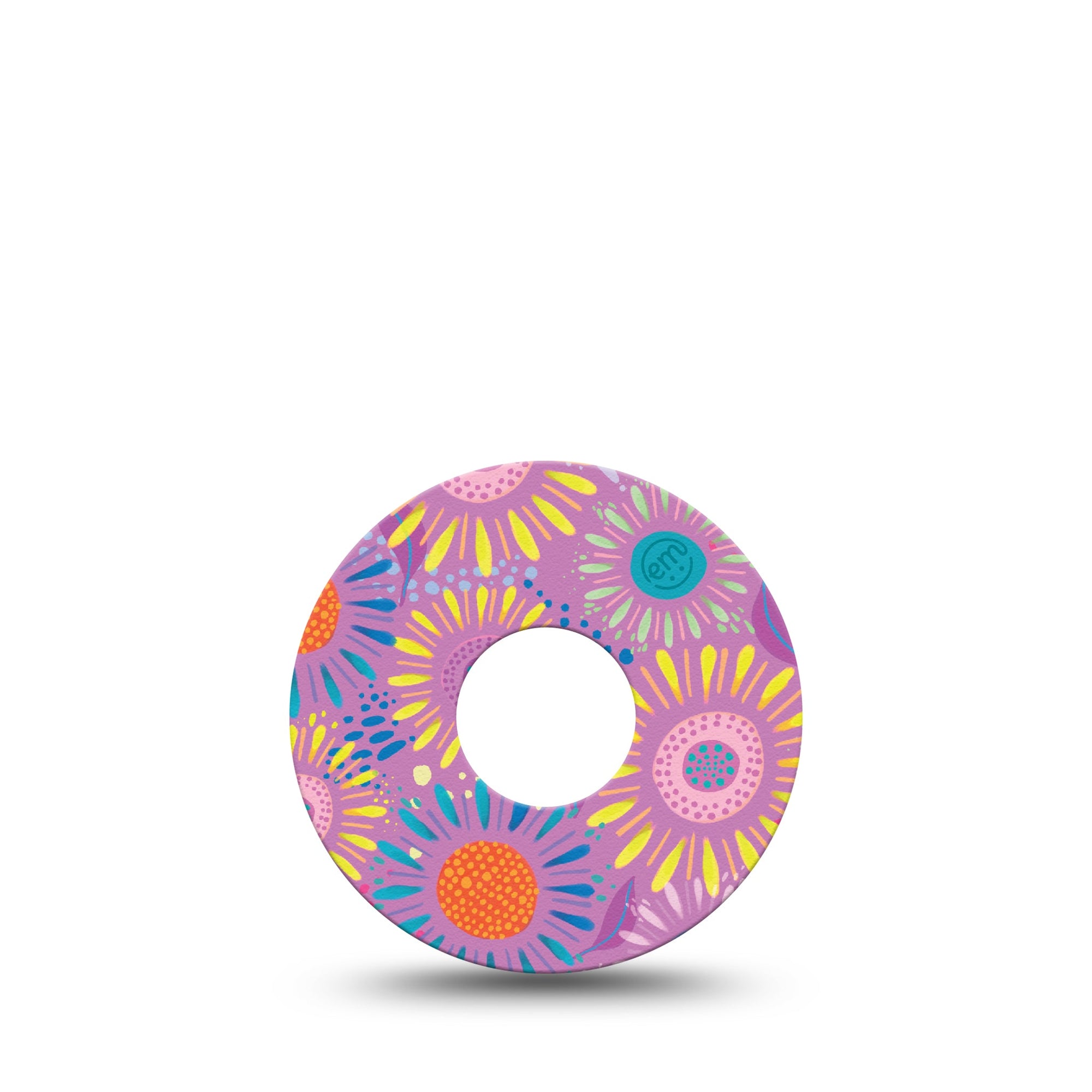 ExpressionMed Giant Daisies Freestyle Libre 3 Single Vibrant Etta Vee Design Adhesive Tape CGM Design