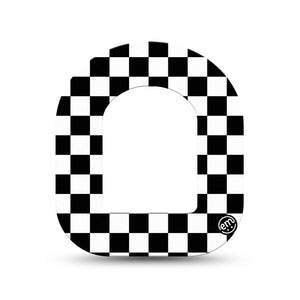 ExpressionMed Checkered Pod Mini Tape Single, Classic Pattern Fixing Ring Tape Pump Design