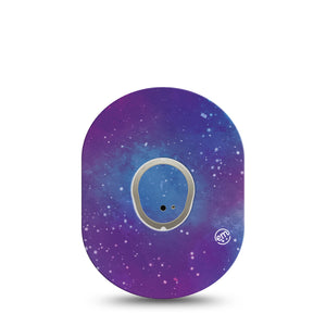 Galaxy Dexcom G7 Transmitter Sticker, Single, Purple Galaxy Transmitter Sticker for G7 with Matching Patch