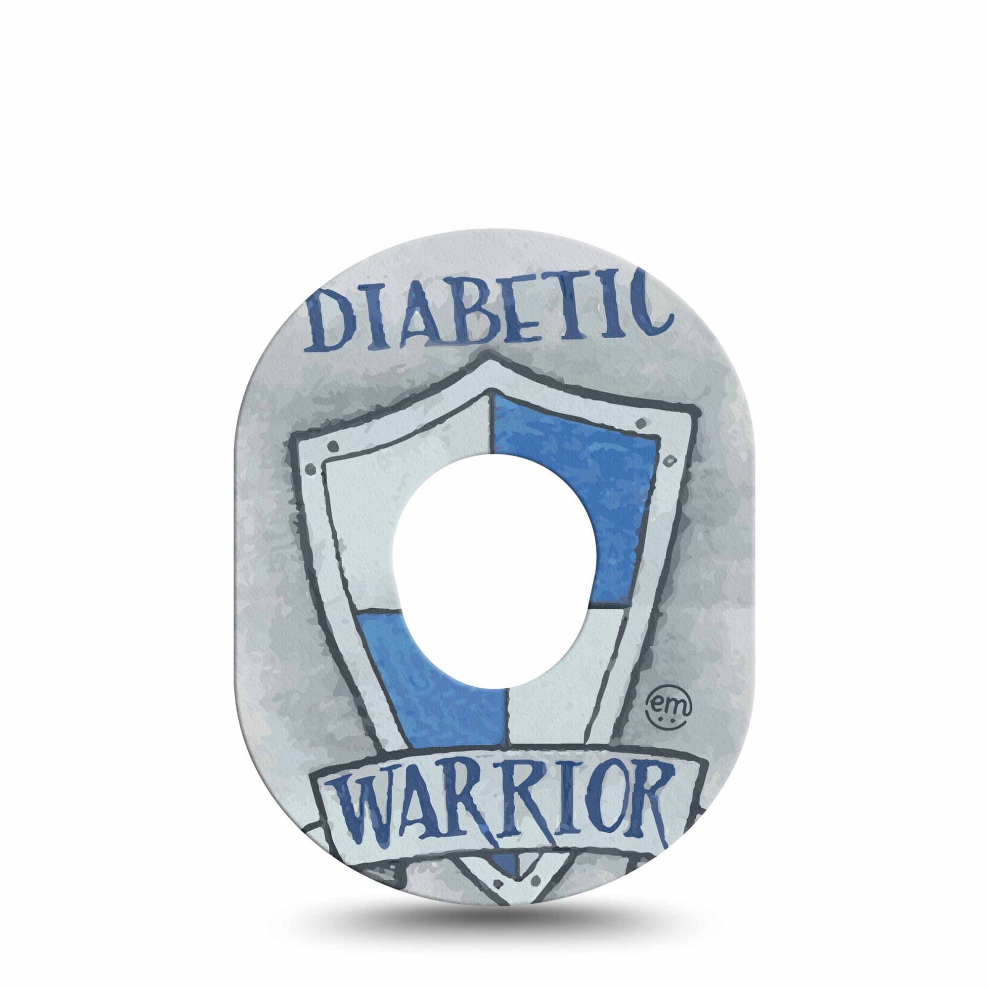 ExpressionMed Diabetic Warrior Dexcom G7 Tape, Single, Warrior Shield, CGM Adhesive Patch Design
