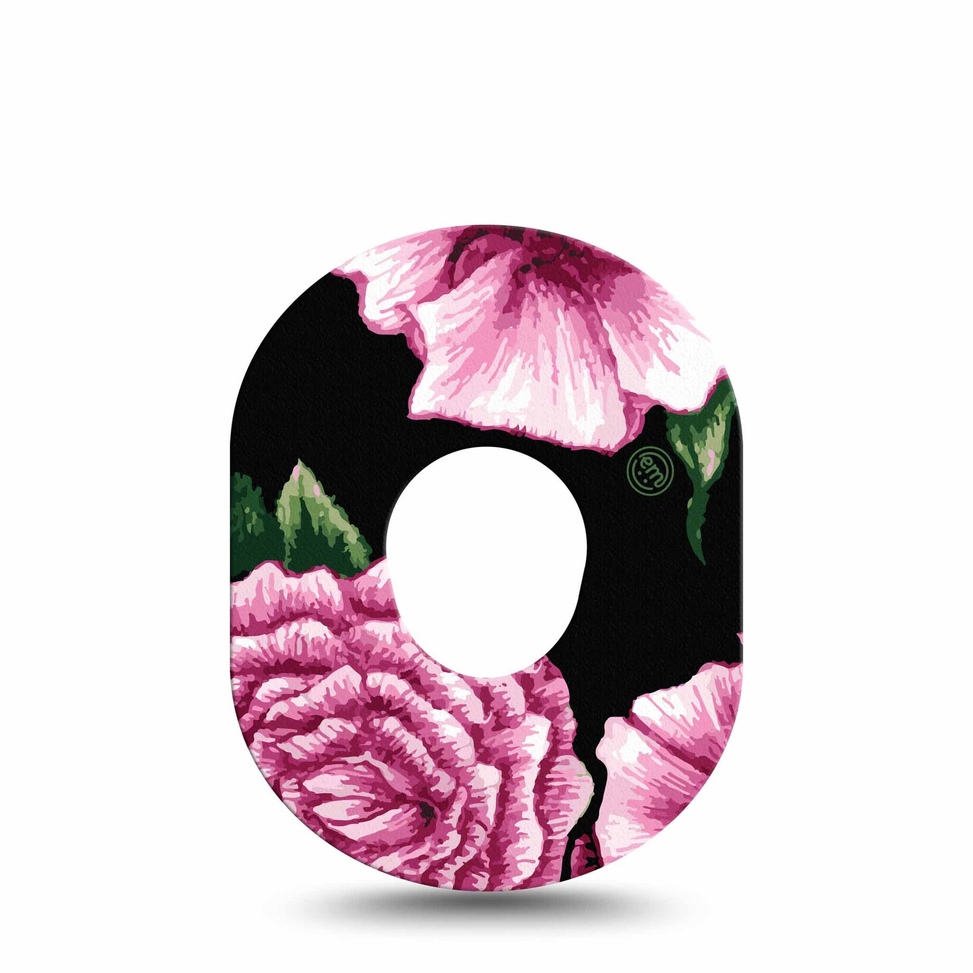 ExpressionMed Intricate Flower Dexcom G7 Tape, Single, Detailed Floral, CGM Fixing Ring Patch Design, Dexcom Stelo Glucose Biosensor System