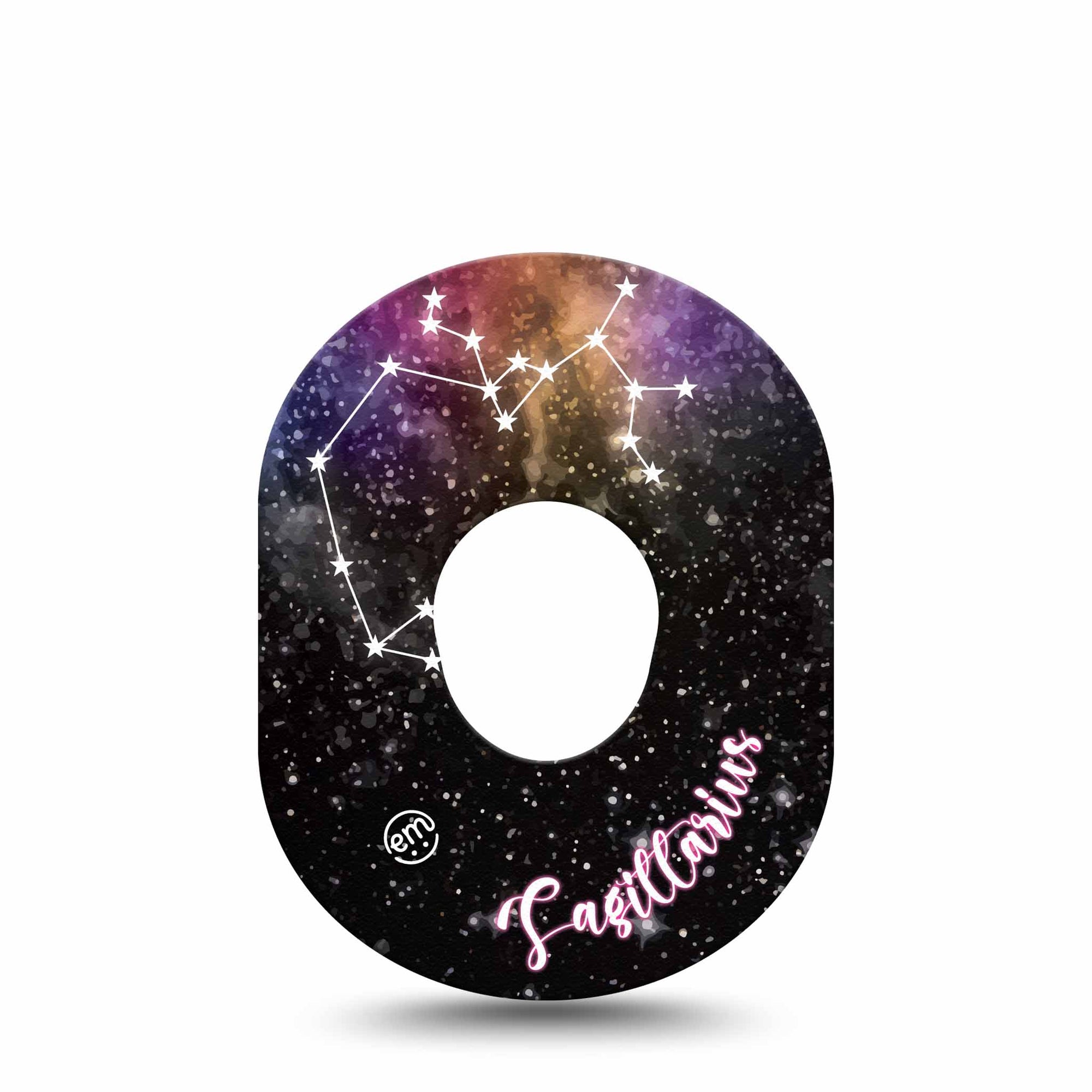 ExpressionMed Sagittarius Dexcom G7 Tape, Single, Zodiac Sign Sagittarius Themed, CGM Adhesive Patch Design, Dexcom Stelo Glucose Biosensor System