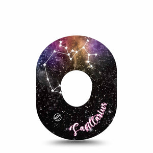 ExpressionMed Sagittarius Dexcom G7 Tape, Single, Zodiac Sign Sagittarius Themed, CGM Adhesive Patch Design, Dexcom Stelo Glucose Biosensor System