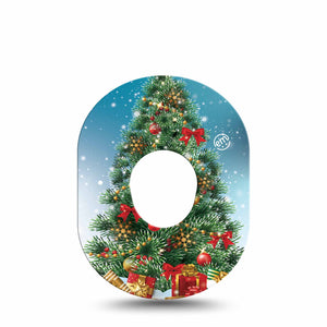 ExpressionMed Oh, Christmas Tree Dexcom G7 Patch, Single Tape, Christmas Tree Themed, CGM Adhesive Patch, Dexcom Stelo Glucose Biosensor System