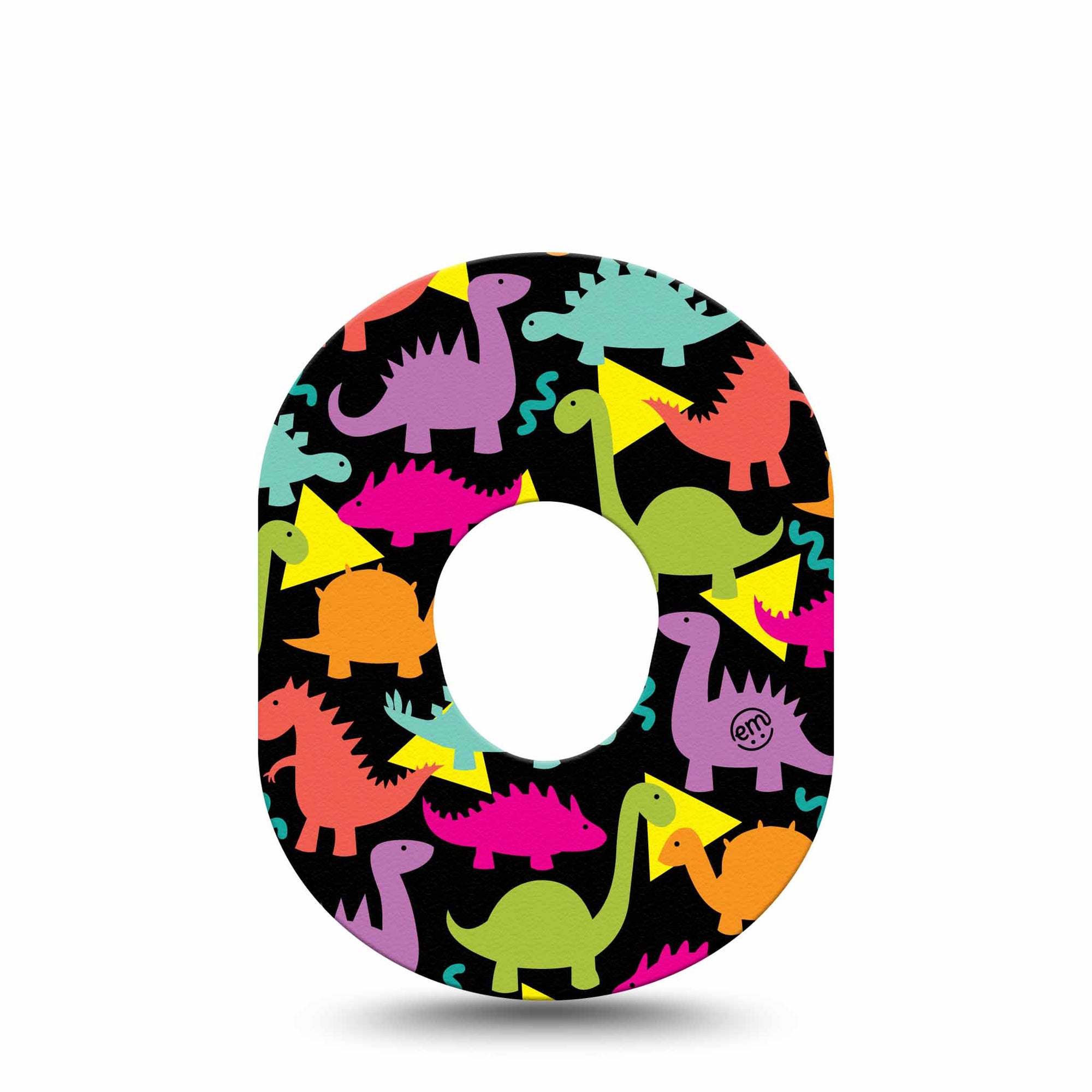 ExpressionMed Delightful Dinos Dexcom G7 Tape, Single, Colorful Dinos Themed, CGM Adhesive Patch Design, Dexcom Stelo Glucose Biosensor System