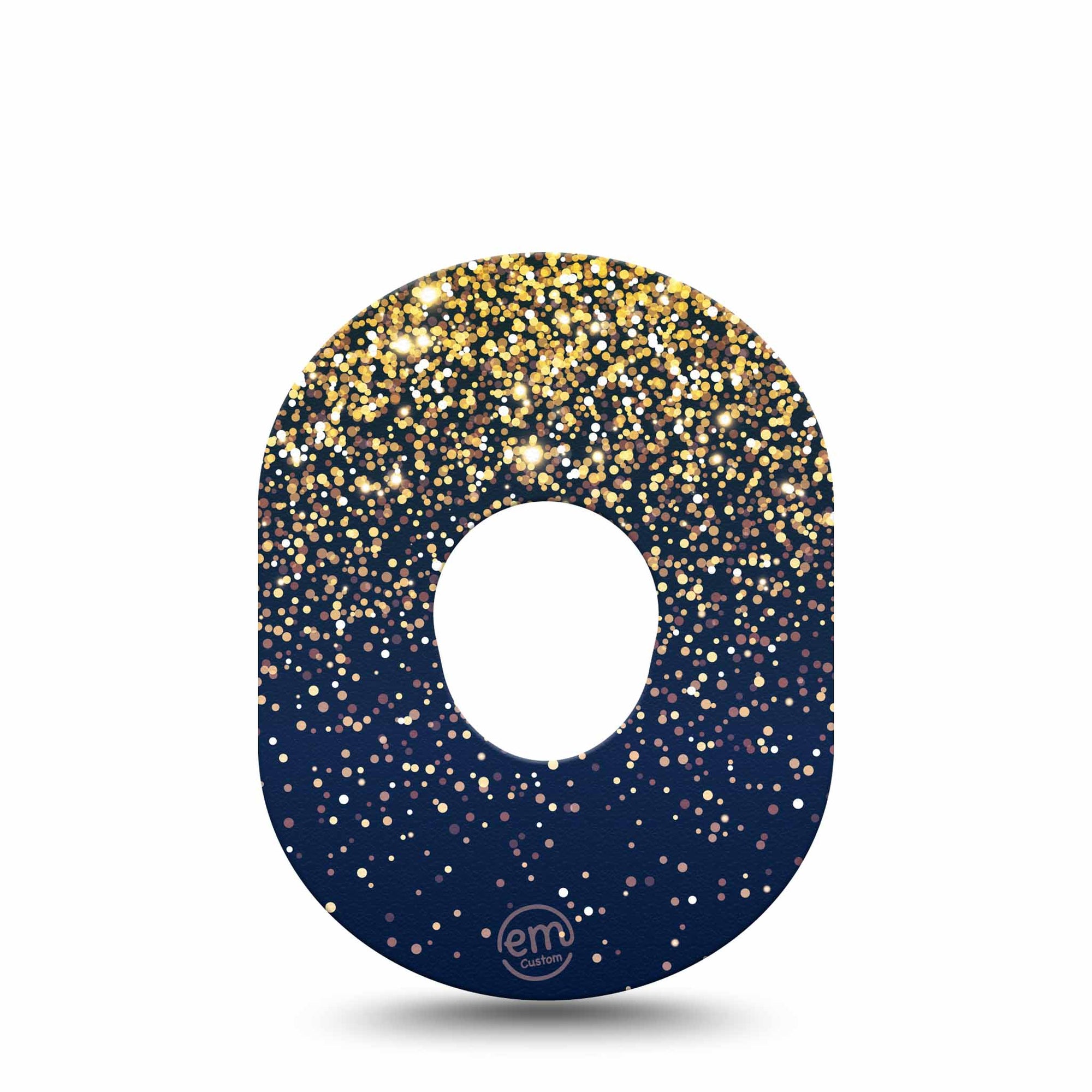 ExpressionMed Gold Sparkles Dexcom G7 Tape, Single, Gold Particles Inspired, Overlay Patch Design, Dexcom Stelo Glucose Biosensor System