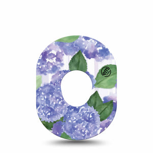 ExpressionMed Lavender Flowers Dexcom G7 Tape, Single, Watercolored Floral Inspired, CGM Adhesive Patch Design, Dexcom Stelo Glucose Biosensor System