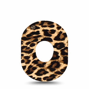Leopard Print Dexcom G7 Tape, Single, Animal Print Inspired, CGM Plaster Patch Design