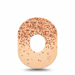 Champagne Shimmer Dexcom G7 Tape, Single, Bubbly Champagne Inspired, CGM Plaster Patch Design, Dexcom Stelo Glucose Biosensor System