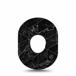 Black Marble Dexcom G7 Tape, Single, Marble Inspired, CGM Plaster Patch Design, Dexcom Stelo Glucose Biosensor System