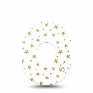ExpressionMed Twinkling Stars Dexcom G7 Tape, Shining Shimmering Inspired, CGM Adhesive Patch Design
