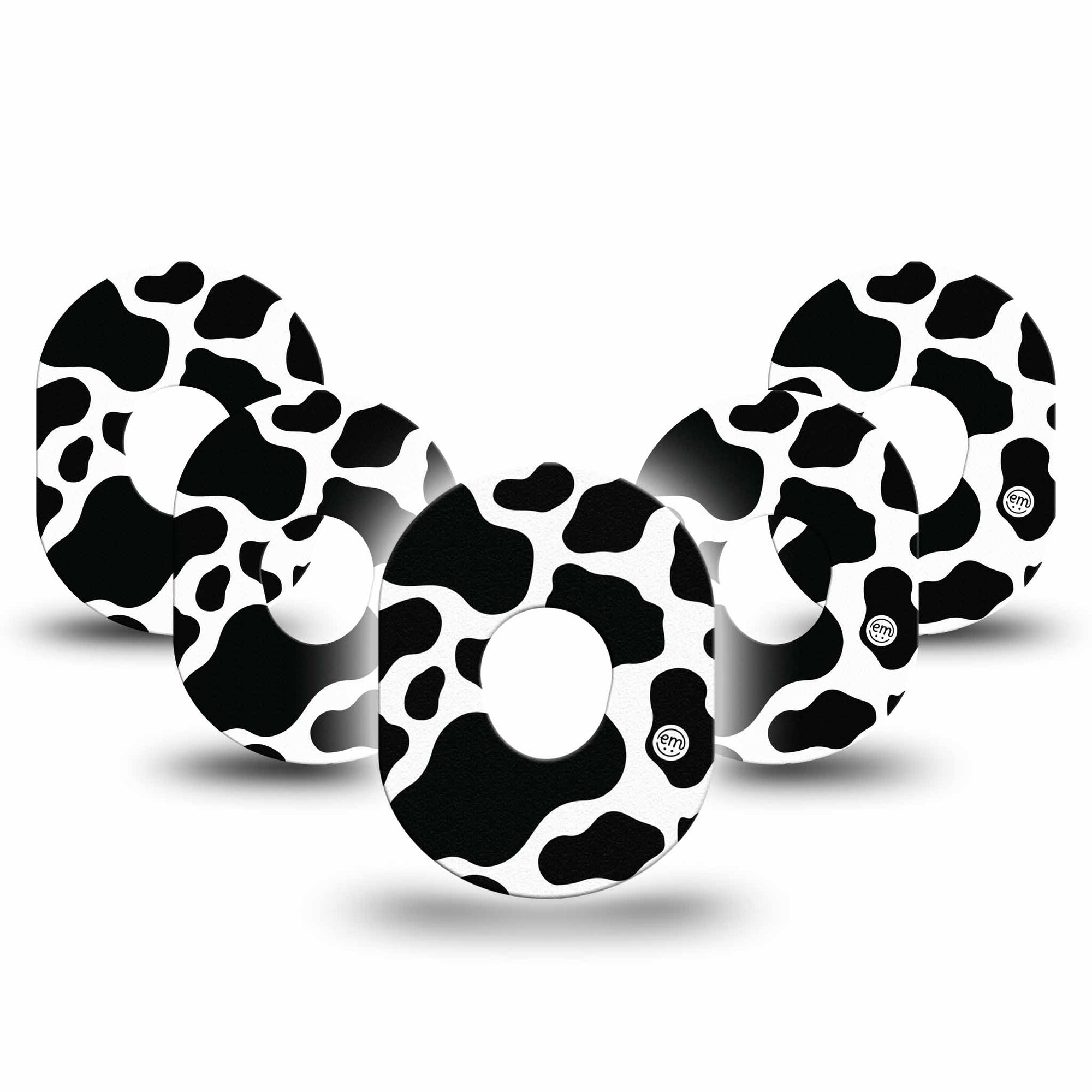 Cow Dexcom G7 Tape, 5-Pack, Cow Spots Print, CGM Adhesive Patch Design