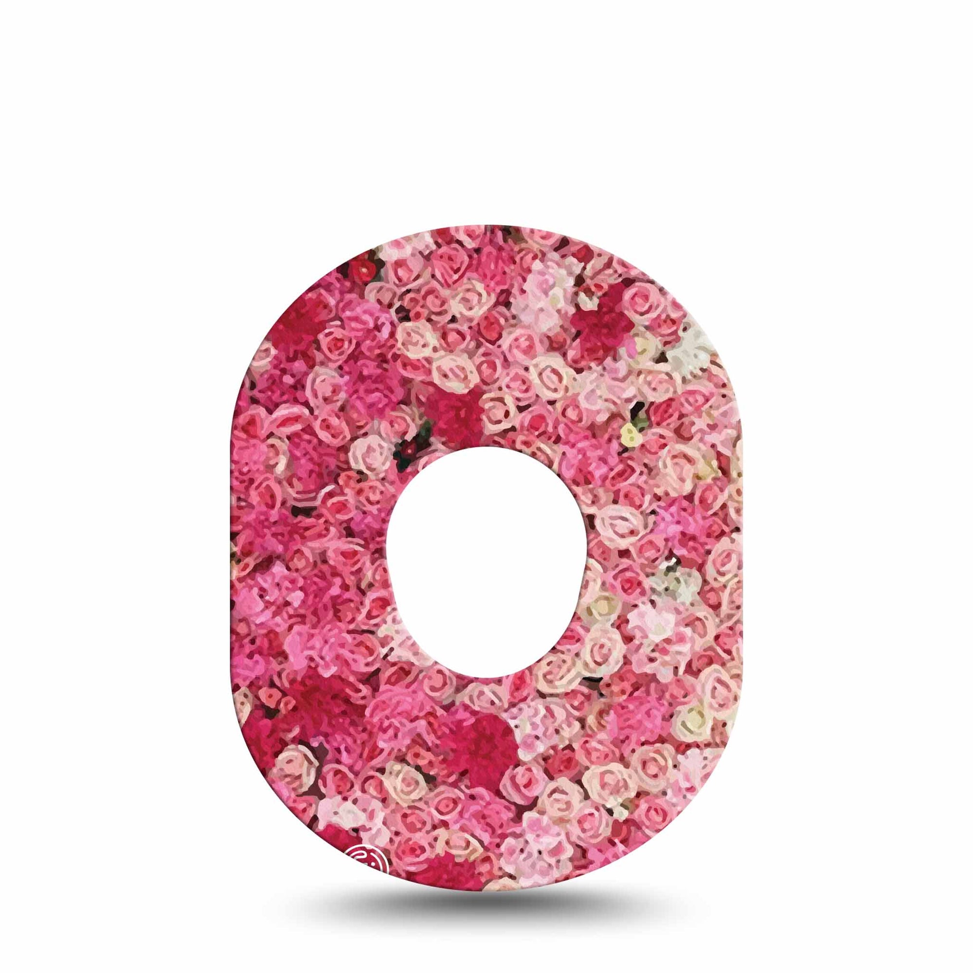 ExpressionMed Flower Wall Dexcom G7 Tape, Single, Pink Variety Ombre Roses CGM Patch Design, Dexcom Stelo Glucose Biosensor System