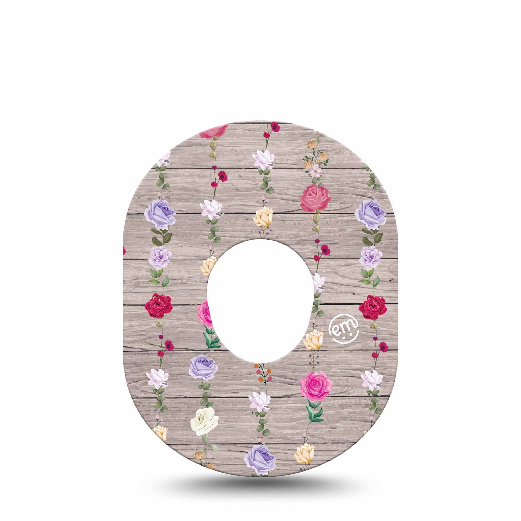 ExpressionMed Hanging Flowers Dexcom G7 Tape, Single, Beautiful Flowers Themed, CGM Patch Design