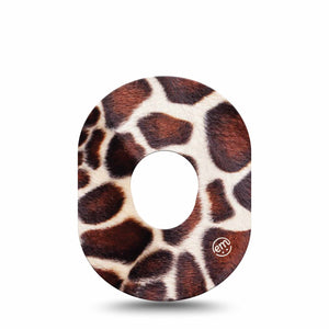 Giraffe Print Dexcom G7 Tape, Animal Spots Inspired, CGM Adhesive Patch Design