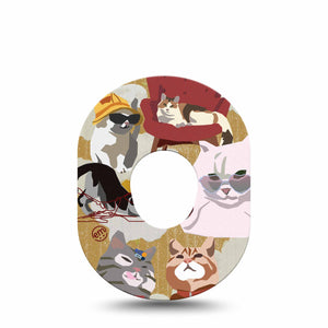 Kitty Cats Dexcom G7 Tape, Cute Cats Themed, CGM Patch Design