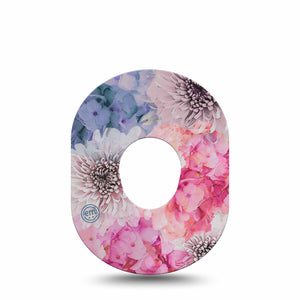 Bloom Town Dexcom G7 Tape, Single, Blooming Flowers Themed, CGM Patch Design