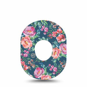 Floral Enchantment Dexcom G7 Tape, Enchanted Flowers Themed, CGM Adhesive Patch Design