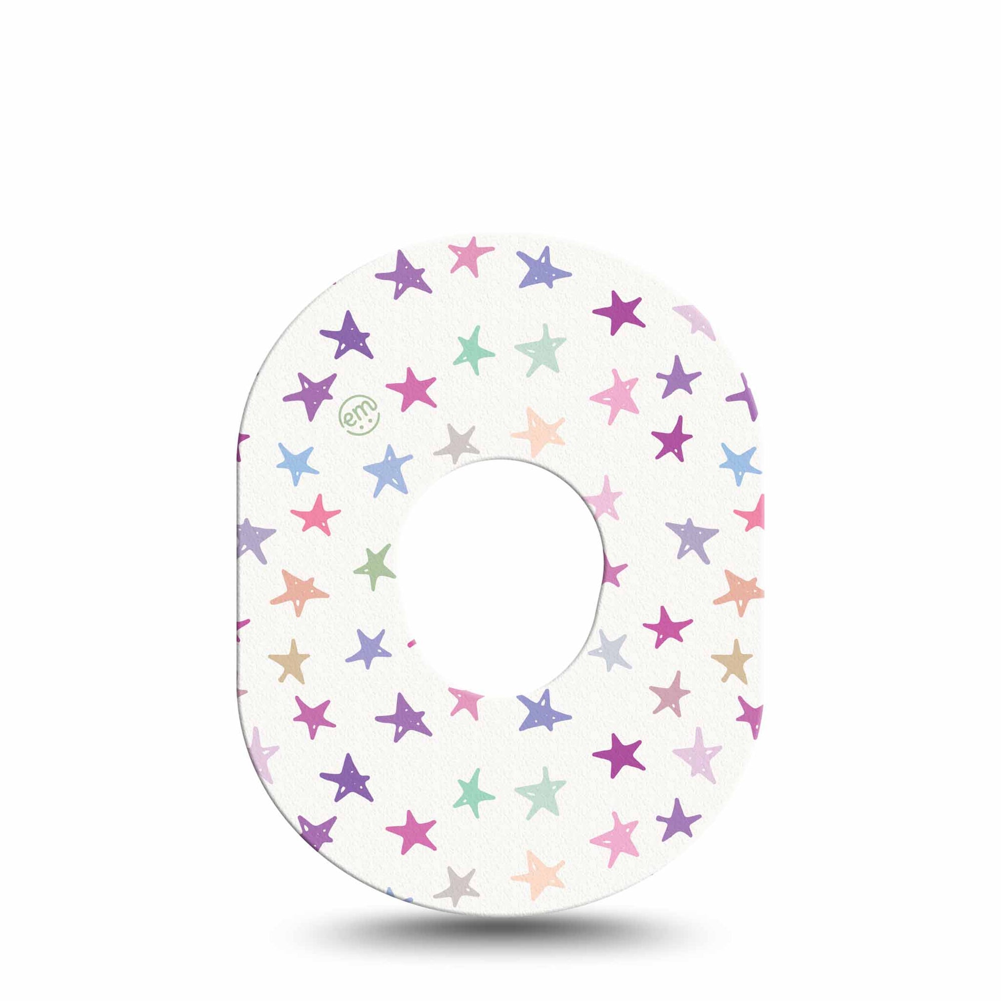 Bright Stars Dexcom G7 Overlay, Single, Sketching Stars Inspired, CGM Fixing Ring Patch Design