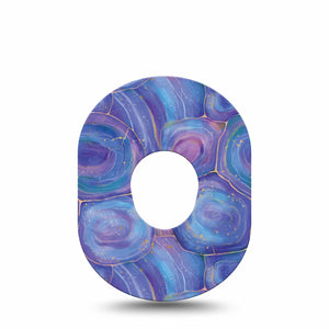 ExpressionMed Purple Agate Dexcom G7 Tape, Single, Rock Formation Inspired, CGM Patch Design, Dexcom Stelo Glucose Biosensor System