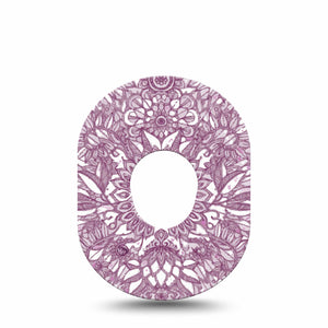 Burgundy Floral Dexcom G7 Tape, Burgundy Art Inspired, CGM Patch Design