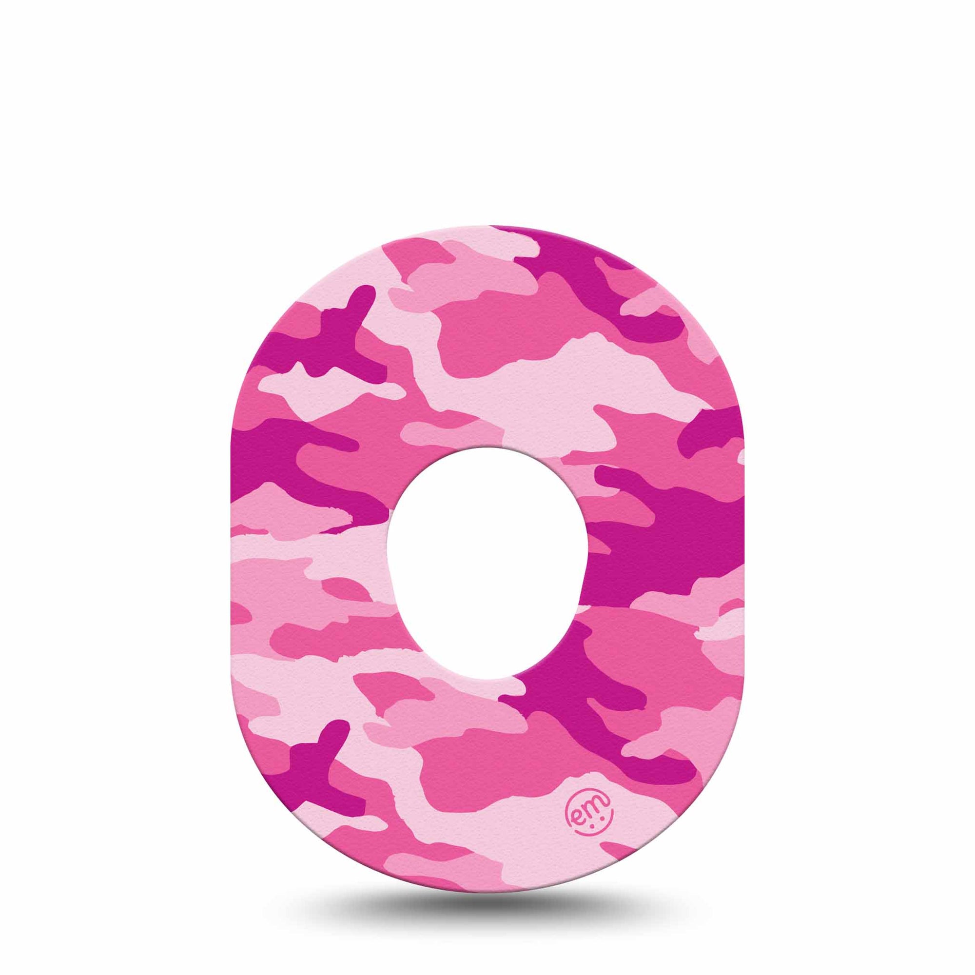 ExpressionMed Pink Camo Dexcom G7 Tape, Single, Pink Concealment Inspired, CGM Adhesive Patch Design, Dexcom Stelo Glucose Biosensor System