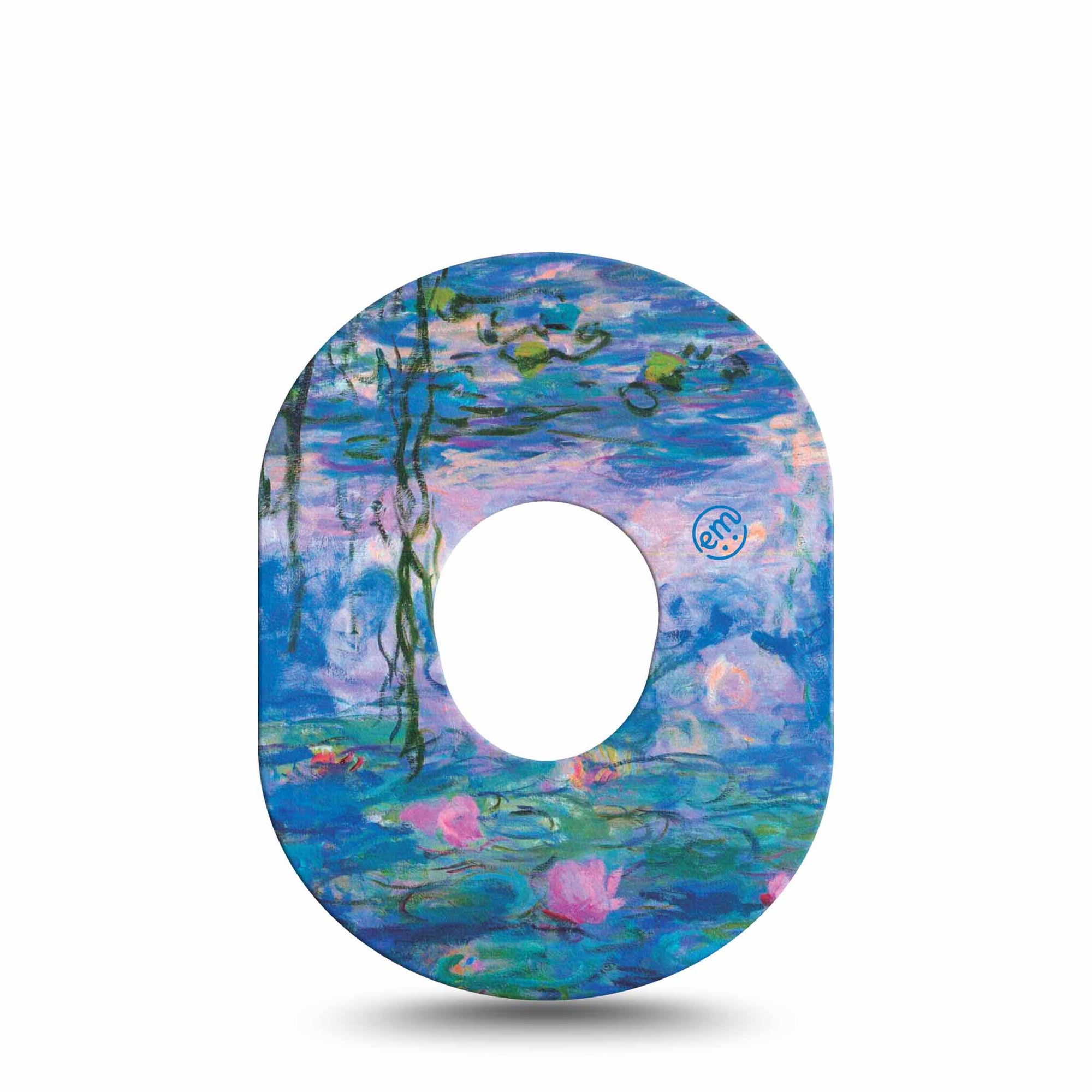 ExpressionMed Monet Water Lilies Dexcom G7 Tape, Single, Painted Florals Inspired, CGM Adhesive Patch Design, Dexcom Stelo Glucose Biosensor System