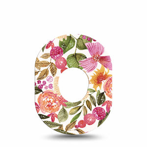 Spring Bouquet Dexcom G7 Tape, Single, Spring Florals Themed, CGM Adhesive Patch Design, Dexcom Stelo Glucose Biosensor System