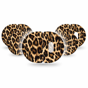 Medtronic Enlite / Guardian ExpressionMed Leopard Print 2-Piece Enlite Medtronic Adhesive Patch, 5-Pack, Animal Print Themed CGM Tape