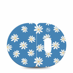 Medtronic Enlite / Guardian ExpressionMed Painted Daisies 2-Piece Enlite Medtronic Tape, Single, Daisy Print CGM Adhesive Tape Design