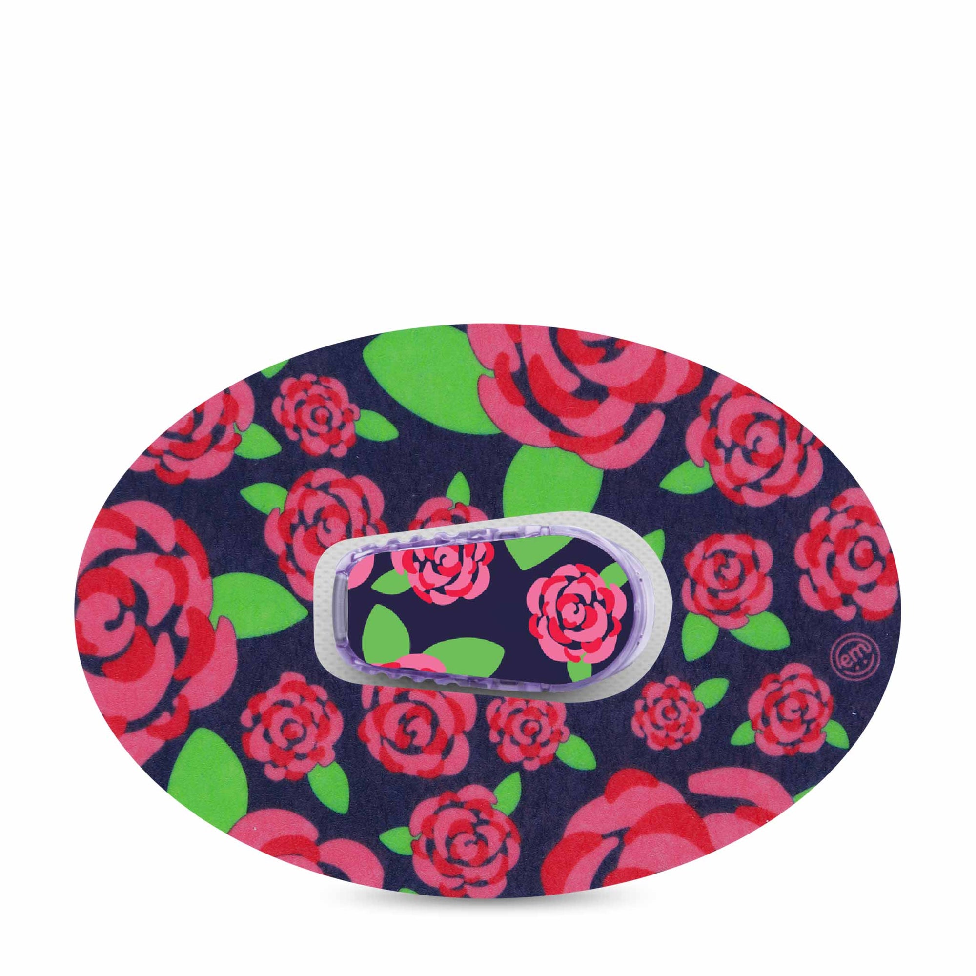 ExpressionMed Pretty Pink Roses Dexcom G6 Transmitter Sticker with Tape