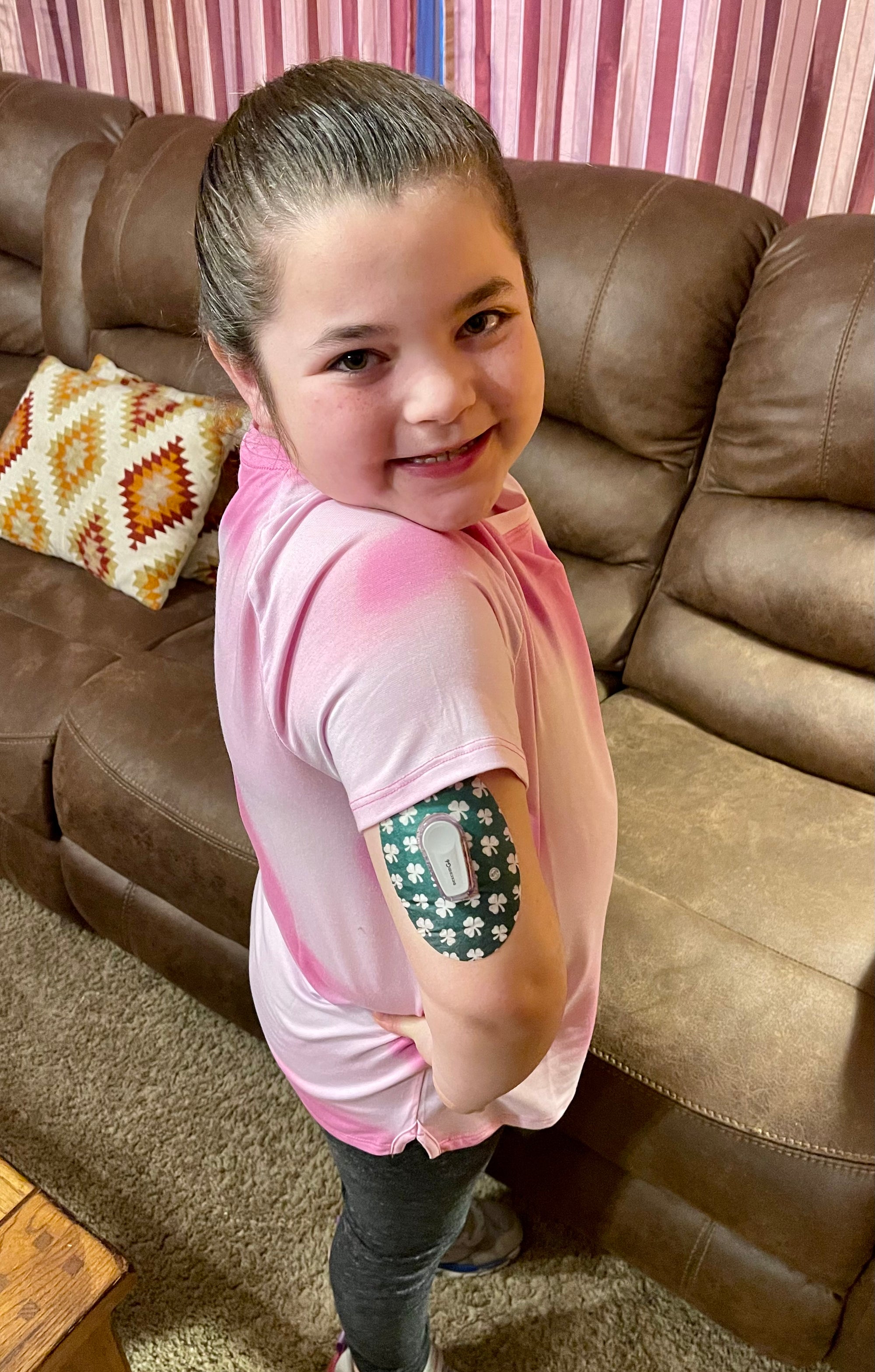 ExpressionMed St. Patrick's Day Variety Pack Dexcom G6 Tape, Single Tape, Human Wearing Clover Themed CGM Adhesive Patch Design