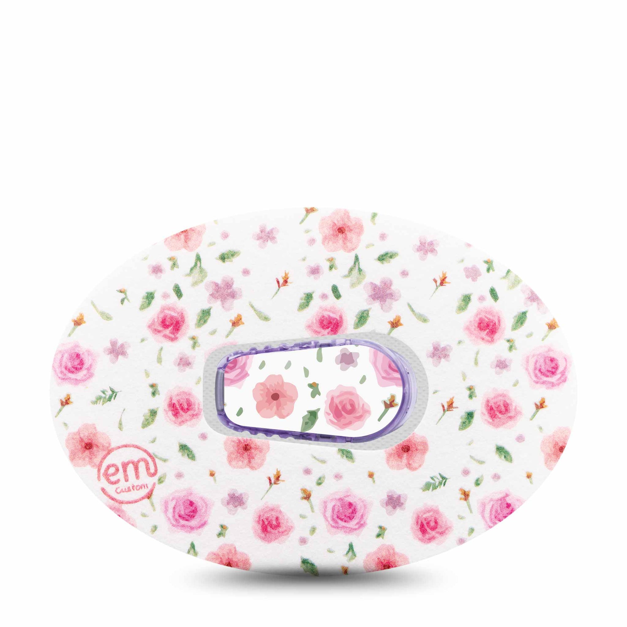 ExpressionMed Pastel Flowers Dexcom G6 Transmitter Sticker with Tape