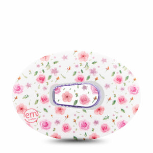 ExpressionMed Pastel Flowers Dexcom G6 Transmitter Sticker with Tape