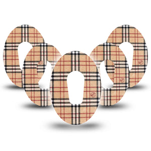 ExpressionMed Plaid and Bougie Dexcom G6 CGM Patch 5-Pack