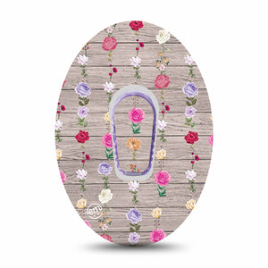 ExpressionMed Hanging Flowers Dexcom G6 Transmitter Sticker with Tape