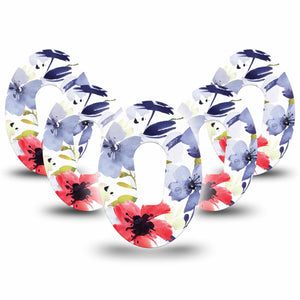 Red White & Blue Flowers G6 Tapes