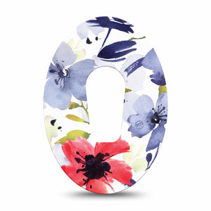 Red White & Blue Flowers G6 Tape
