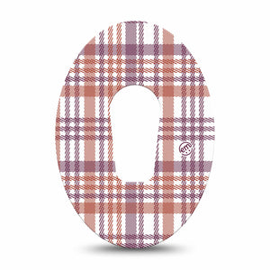 Auburn Plaid Dexcom G6 Tape, fall fashion overlay