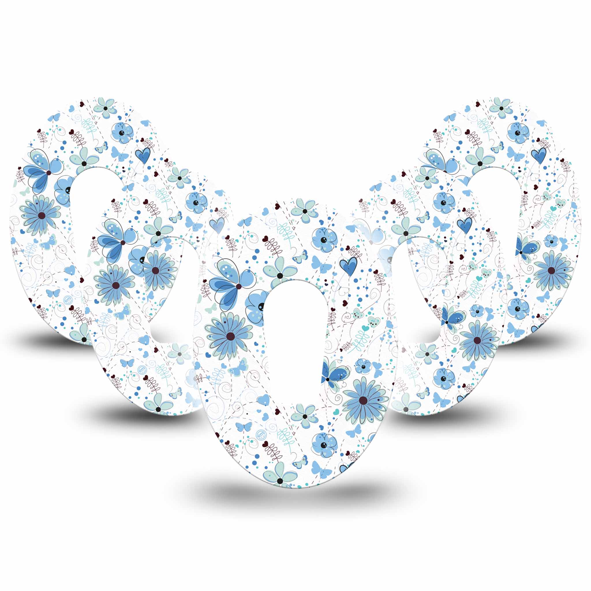 ExpressionMed Cute Blue Flowers Dexcom G6 Patch
